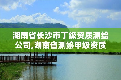 湖南省长沙市丁级资质测绘公司,湖南省测绘甲级资质单位