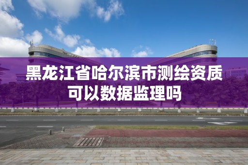 黑龙江省哈尔滨市测绘资质可以数据监理吗