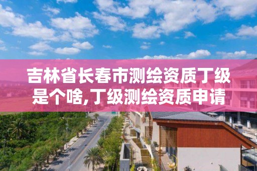 吉林省长春市测绘资质丁级是个啥,丁级测绘资质申请需要什么仪器。