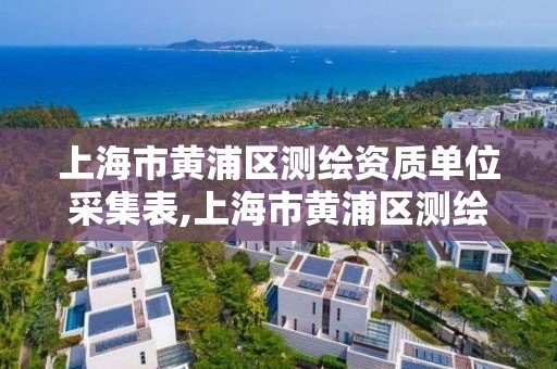 上海市黄浦区测绘资质单位采集表,上海市黄浦区测绘资质单位采集表下载