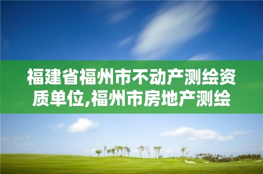 福建省福州市不动产测绘资质单位,福州市房地产测绘处