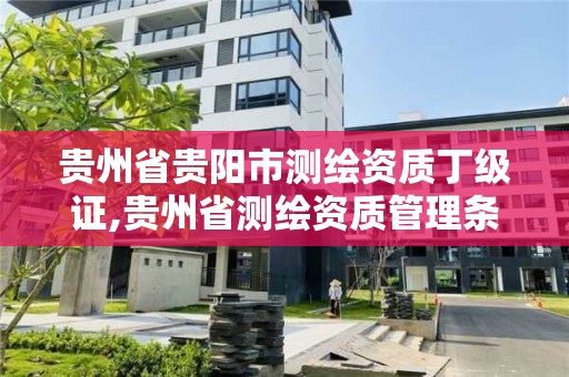 贵州省贵阳市测绘资质丁级证,贵州省测绘资质管理条例