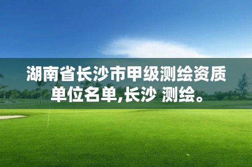 湖南省长沙市甲级测绘资质单位名单,长沙 测绘。