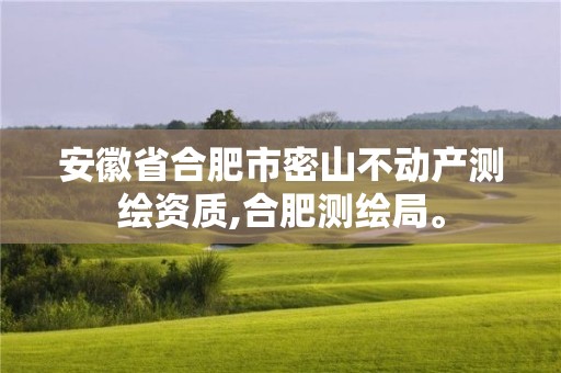 安徽省合肥市密山不动产测绘资质,合肥测绘局。