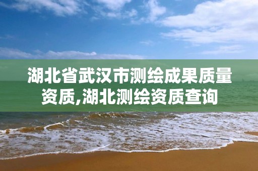 湖北省武汉市测绘成果质量资质,湖北测绘资质查询