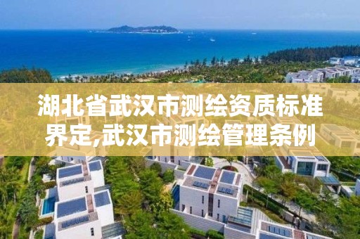 湖北省武汉市测绘资质标准界定,武汉市测绘管理条例