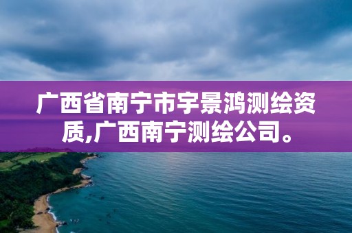 广西省南宁市宇景鸿测绘资质,广西南宁测绘公司。