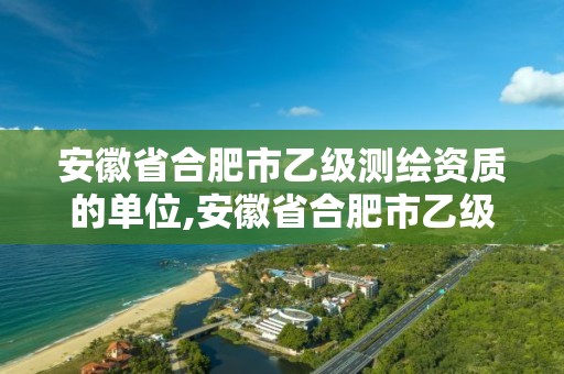 安徽省合肥市乙级测绘资质的单位,安徽省合肥市乙级测绘资质的单位有哪些。