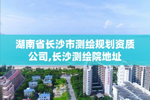 湖南省长沙市测绘规划资质公司,长沙测绘院地址