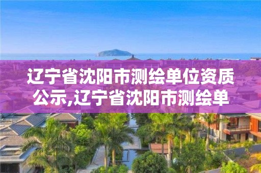 辽宁省沈阳市测绘单位资质公示,辽宁省沈阳市测绘单位资质公示名单