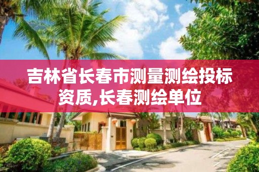 吉林省长春市测量测绘投标资质,长春测绘单位