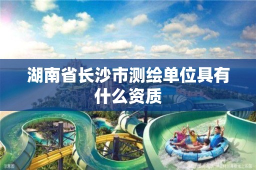 湖南省长沙市测绘单位具有什么资质