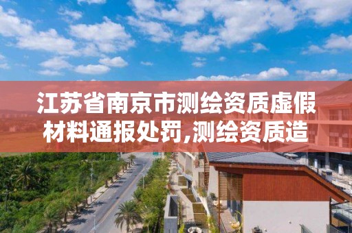 江苏省南京市测绘资质虚假材料通报处罚,测绘资质造假在哪里举报。