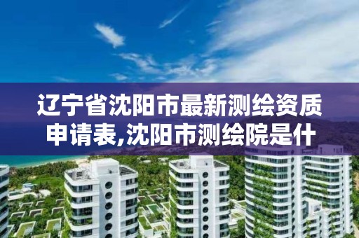 辽宁省沈阳市最新测绘资质申请表,沈阳市测绘院是什么单位