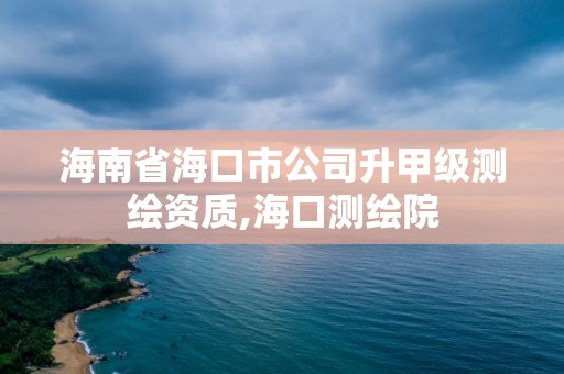 海南省海口市公司升甲级测绘资质,海口测绘院