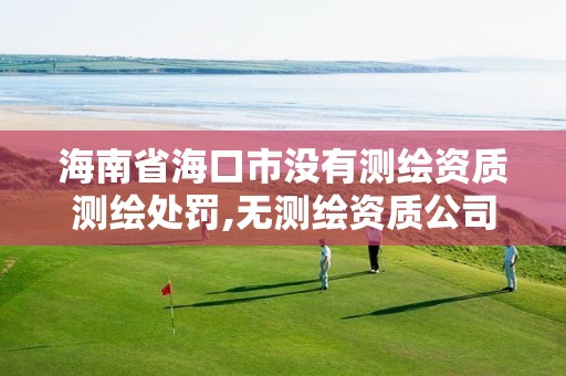 海南省海口市没有测绘资质测绘处罚,无测绘资质公司进行测绘的后果