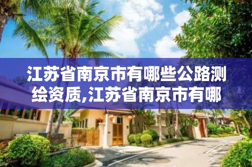 江苏省南京市有哪些公路测绘资质,江苏省南京市有哪些公路测绘资质企业