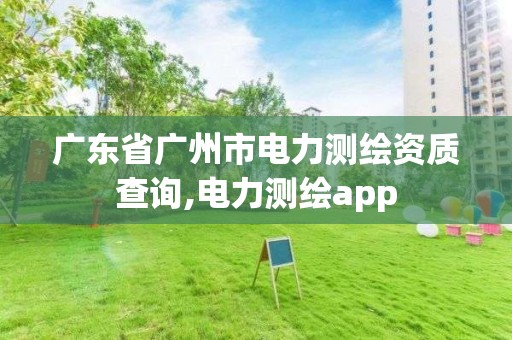 广东省广州市电力测绘资质查询,电力测绘app