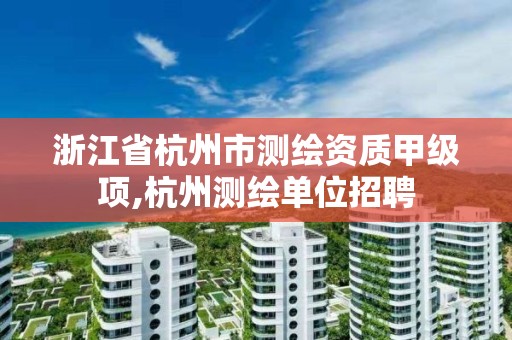 浙江省杭州市测绘资质甲级项,杭州测绘单位招聘