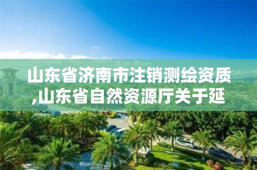 山东省济南市注销测绘资质,山东省自然资源厅关于延长测绘资质证书有效期的公告