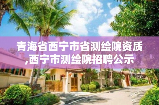 青海省西宁市省测绘院资质,西宁市测绘院招聘公示