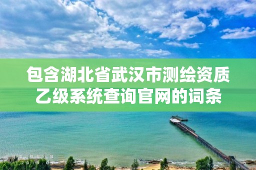 包含湖北省武汉市测绘资质乙级系统查询官网的词条