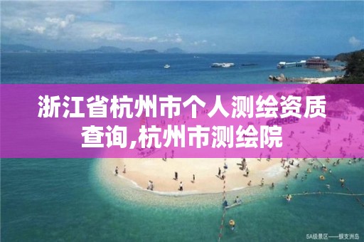 浙江省杭州市个人测绘资质查询,杭州市测绘院