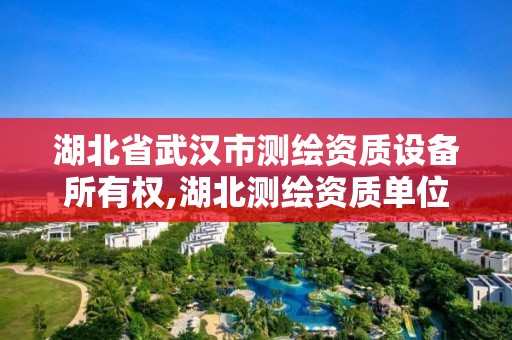 湖北省武汉市测绘资质设备所有权,湖北测绘资质单位。