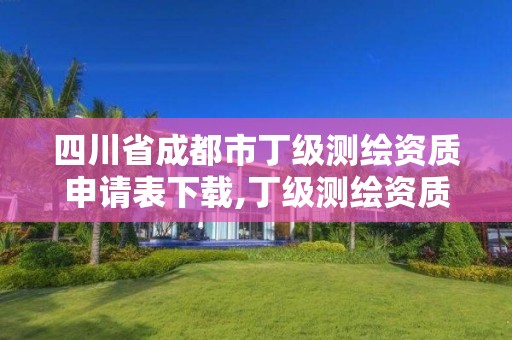 四川省成都市丁级测绘资质申请表下载,丁级测绘资质执业范围。