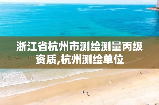 浙江省杭州市测绘测量丙级资质,杭州测绘单位