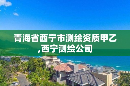 青海省西宁市测绘资质甲乙,西宁测绘公司