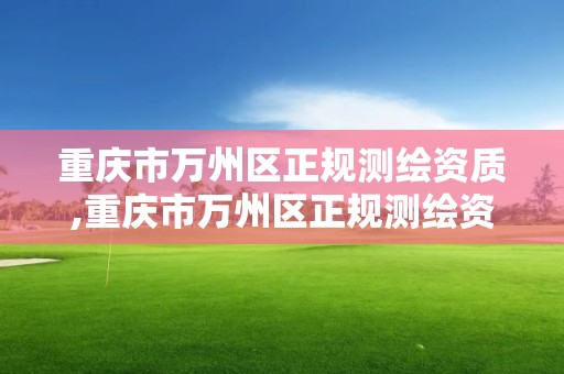 重庆市万州区正规测绘资质,重庆市万州区正规测绘资质企业名单