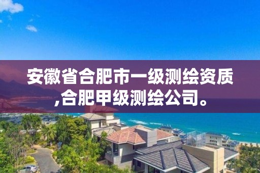 安徽省合肥市一级测绘资质,合肥甲级测绘公司。