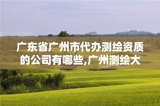 广东省广州市代办测绘资质的公司有哪些,广州测绘大公司有哪些