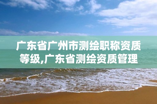 广东省广州市测绘职称资质等级,广东省测绘资质管理系统