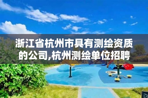 浙江省杭州市具有测绘资质的公司,杭州测绘单位招聘