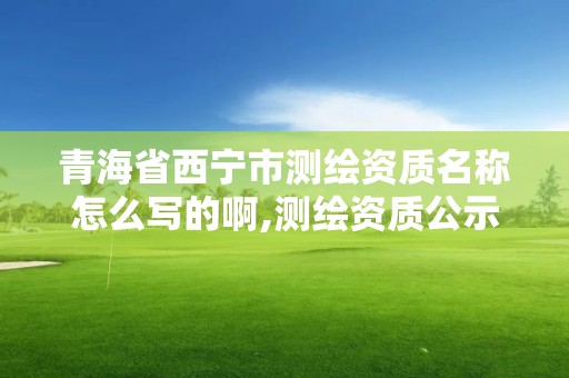 青海省西宁市测绘资质名称怎么写的啊,测绘资质公示在哪里查询。