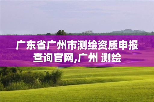 广东省广州市测绘资质申报查询官网,广州 测绘