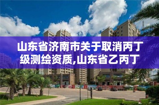 山东省济南市关于取消丙丁级测绘资质,山东省乙丙丁级测绘资质专业标准