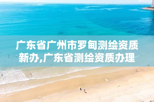 广东省广州市罗甸测绘资质新办,广东省测绘资质办理流程