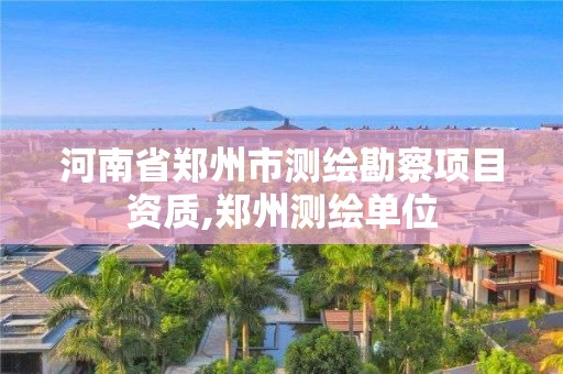 河南省郑州市测绘勘察项目资质,郑州测绘单位