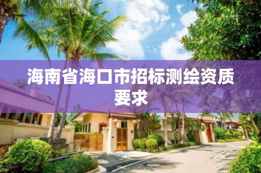 海南省海口市招标测绘资质要求