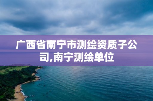 广西省南宁市测绘资质子公司,南宁测绘单位