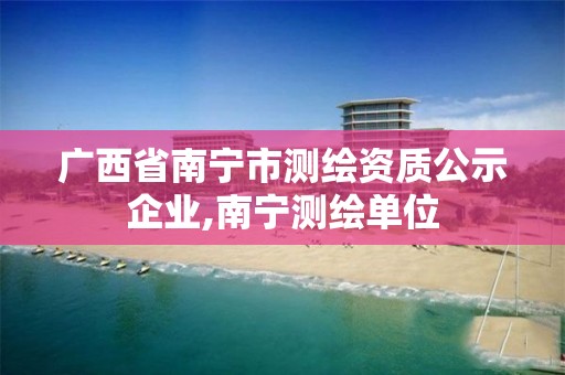 广西省南宁市测绘资质公示企业,南宁测绘单位