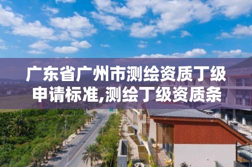 广东省广州市测绘资质丁级申请标准,测绘丁级资质条件