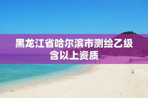 黑龙江省哈尔滨市测绘乙级含以上资质