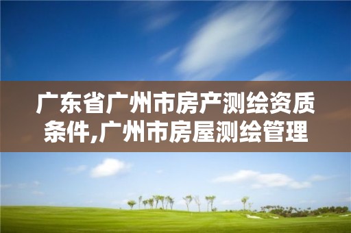 广东省广州市房产测绘资质条件,广州市房屋测绘管理实施细则