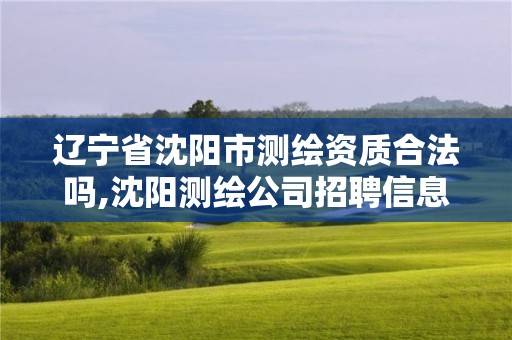 辽宁省沈阳市测绘资质合法吗,沈阳测绘公司招聘信息最新招聘