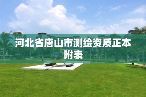 河北省唐山市测绘资质正本附表