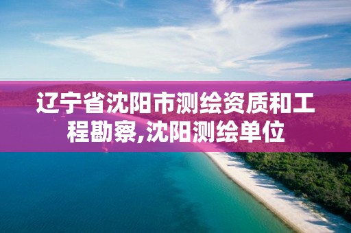 辽宁省沈阳市测绘资质和工程勘察,沈阳测绘单位